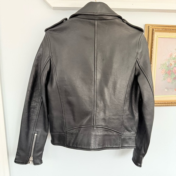 RARE Paul & Joe "Buffy" Lamb Moto Leather Jacket saint Laurent look alike Biker - Picture 2 of 9